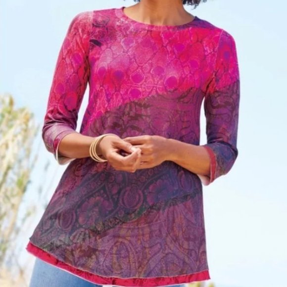 Soft Surroundings | Tops | Soft Surroundings Ombre Paisley Tunic Top In